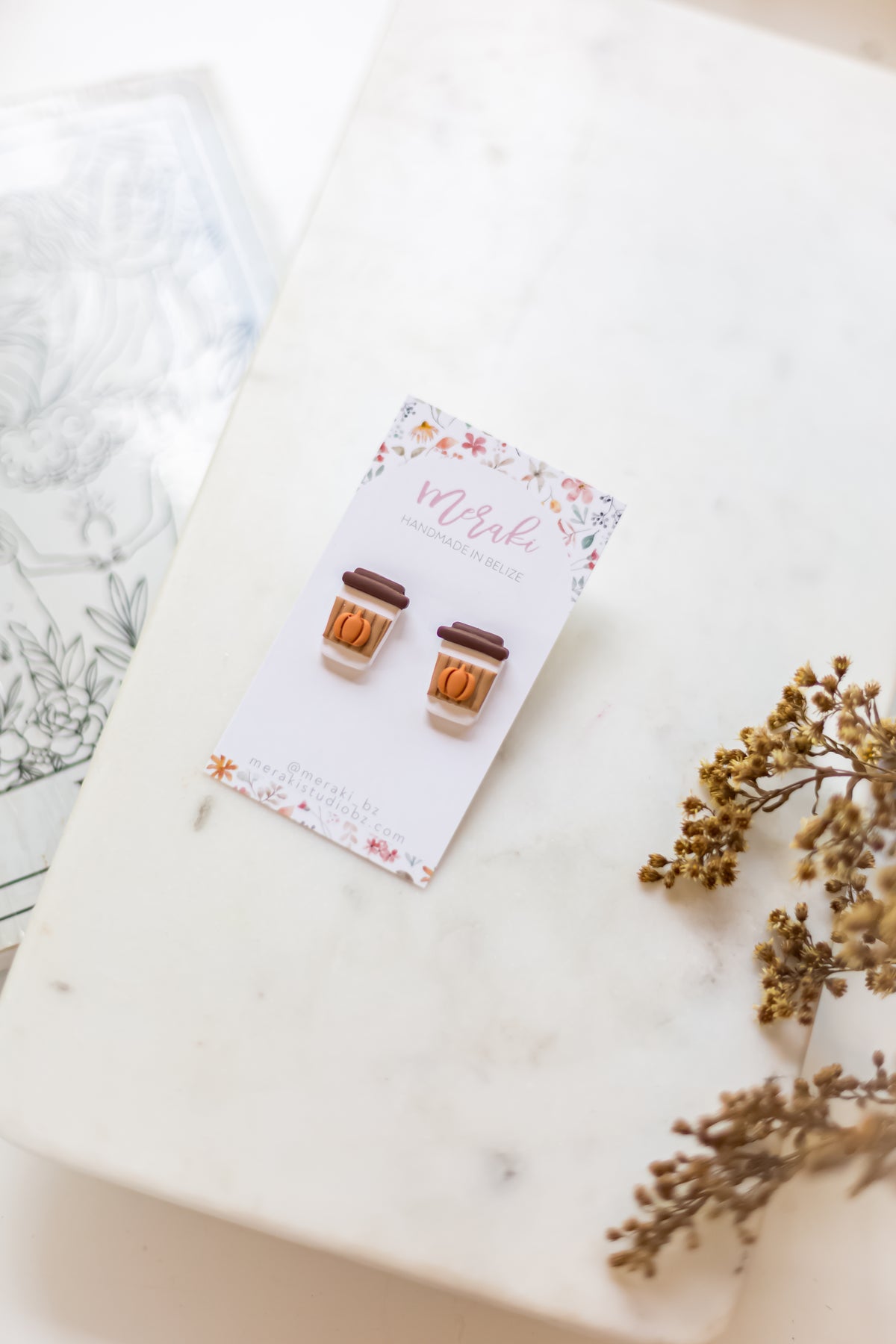 Latte Pumpkin Studs