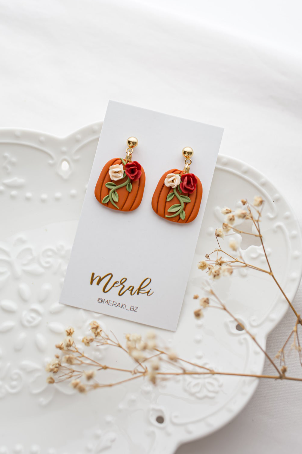 Floral pumpkin (stud)