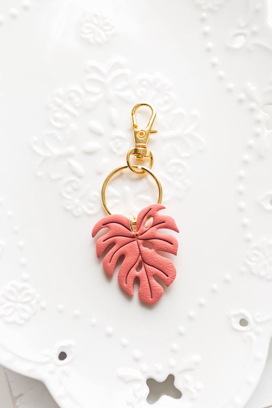 Monstera Keychain