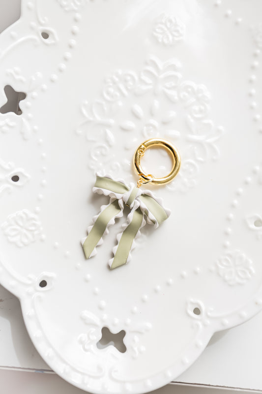 Green Bow Keychain
