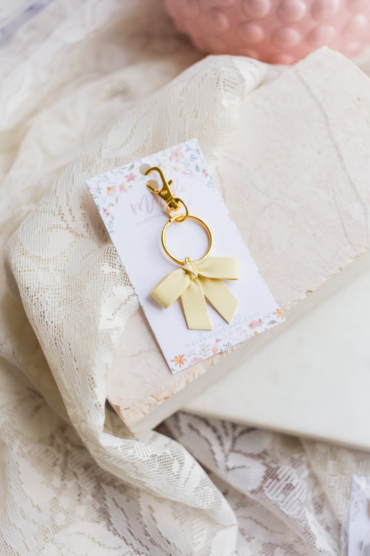 Yellow Bow Keychain