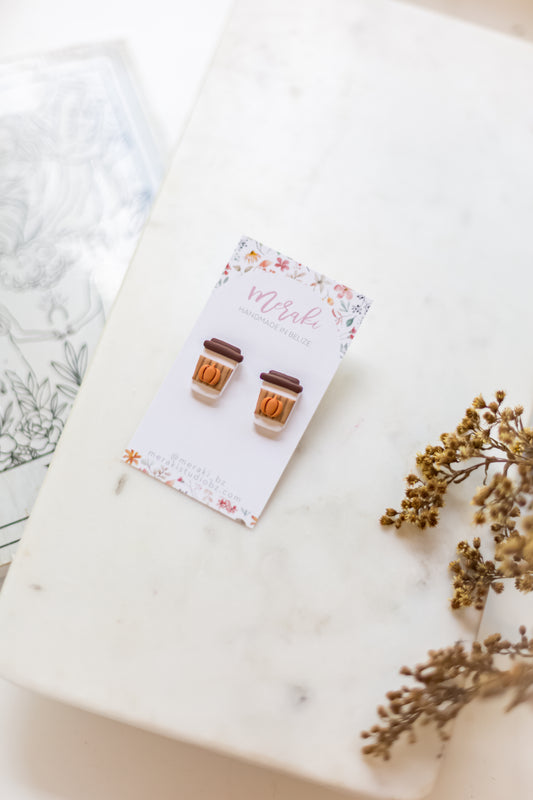Latte Pumpkin Studs